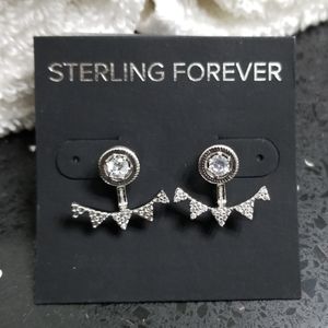 💐SS CZ Multi Triangle Jacket Earrings